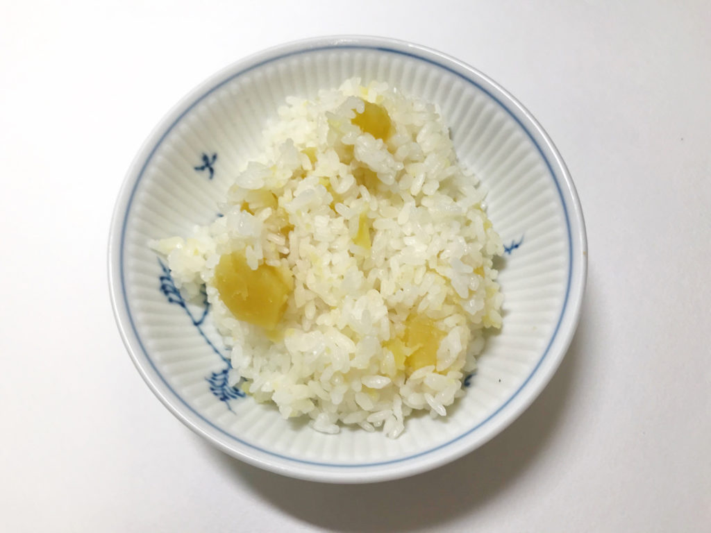 チョー簡単サツマイモご飯 舟和の芋ようかん を一口大に切って ご飯と炊き合わせるだけ ねーさんらいふ